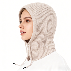 Passamontagna Invernale in Maglia con Logo Personalizzato, Sciarpa con Cappuccio Calda, Berretto per Sport e Viaggi, Caratteristiche Comuni del Tessuto - Product Image 5