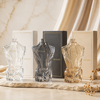 Flacon de parfum rechargeable unique en verre transparent de 100 ml, pompe électro-plaquée, capuchon métallique unique, anti-fuite, portable, personnalisable