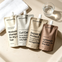 Sachet d'emballage plastique personnalisé imprimé pour crème liquide, lotion, cosmétiques, shampoing, gel, produits SPA et nettoyants