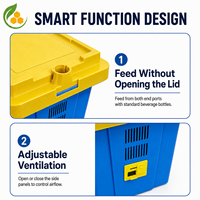 Boîte de transfert de reine des abeilles en plastique durable, cage de transport portable pour reine des abeilles, fournitures d'élevage apicole