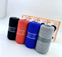 Haut-parleur Bluetooth magnétique 2-en-1 détachable, stéréo, basses puissantes, portable, en tissu, sans fil, prise en charge du logo personnalisé séparé
