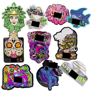 Customized Die Cut Mylar borsa con cerniera olografica sacchetto di imballaggio a prova di odore biodegradabile commestibili a forma di stampa sacchetto di plastica - Product Image 2