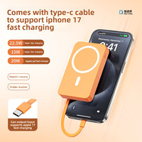 Cargador Inalámbrico Portátil Ultrafino Mini Slim de 15W/20W Tipo-C Li-Polymer 5000mAh, Venta al Por Mayor de Fábrica, Logotipo Personalizado, OEM