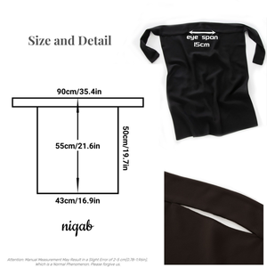 <strong>Abaya</strong> Chiffon Hijab Dress Kleid Niqab Face Cover Saudi Muslim Covering Head Eyes <strong>Near</strong> <strong>Me</strong> Khimar Modest Styles Women Niqab - Product Image 3