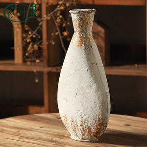 Chinese Style Antique Vase 16-24 Inches Handmade Ceramic Wabi Sabi Decor For Living Room <b>Study</b> <b>Desk</b> - Product Image 3