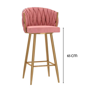 <span class=keywords><strong>Chaise</strong></span> <span class=keywords><strong>de</strong></span> <span class=keywords><strong>bar</strong></span> <span class=keywords><strong>de</strong></span> 65 cm avec un style luxueux et haut <span class=keywords><strong>de</strong></span> gamme, dossier, tabouret haut pour usage domestique - Product Image 4