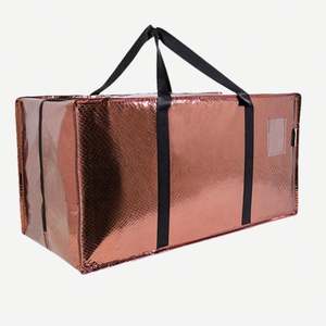 2024 Reusable Large Shopping PP Woven Storage Bags with <b>Big</b> Zipper Modern Outdoor Travel Organizer <b>Wardrobe</b> Space Applicable - Product Image 5