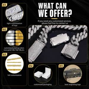 สร้อยคอแบบ Cuban Link ขนาด 10 มม. ชุบโรเดียม เงินแท้ 925 ผ่านการทดสอบ VVS Moissanite ได้รับการรับรองจาก GRA สไตล์ฮิปฮอป - Product Image 2