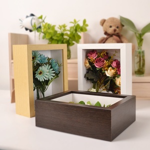Cadre de Photo en bois de noyer noir et blanc MDF, décoration artistique, cadre de boîte à ombre 3d profonde - Product Image 4