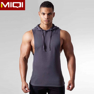 Ginnastica Maschile Senza Maniche Allenamento Hoodies di Sport Logo Personalizzato Per Il Fitness Traspirante Mens Sport Palestr - Product Image 1