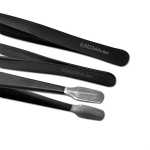 ชุดแหนบป้องกันไฟฟ้าสถิตย์ (ESD) ทำจากสแตนเลส สำหรับงานประกอบในโรงงาน แหนบความแม่นยำสูง สำหรับพื้นที่ปลอดภัย - Product Image 5