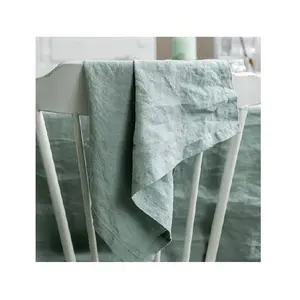 Cubierta rectangular de tela para mesa, 170x400 cm, 100% Lino, uso doméstico, para uso en interiores y exteriores - Product Image 1