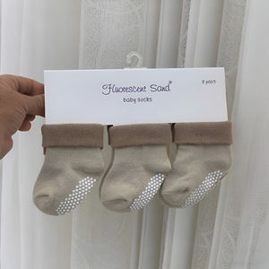 JC ถุงเท้าผ้าฝ้ายสำหรับ0-6Months สำหรับเด็กแรกเกิดถุงเท้าพื้นกันลื่นสำหรับคลาน - Product Image 4