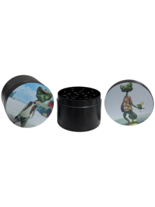 Broyeur à herbes manuel moderne en alliage de zinc rond de 50 mm avec design artistique entièrement imprimé pour accessoire - Product Image 5