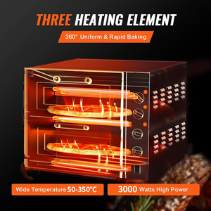 Topuzu kontrol paneli için yeni elektrikli tek çift katlı fırın ekmek kek ve ekmek Pizza fırını otomatik pişirme ekipmanları satışa - Product Image 5