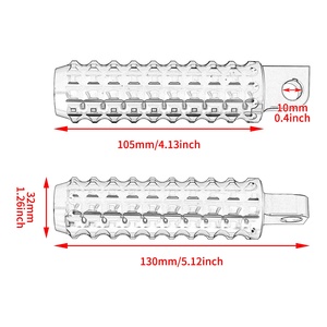 Repose-pieds CNC noir/chrome pour moto Harley Sportster <span class=keywords><strong>883</strong></span> 1200 XL <span class=keywords><strong>XR</strong></span> VRSC Softail Dyna Touring Electra Glide FLHX - Product Image 3