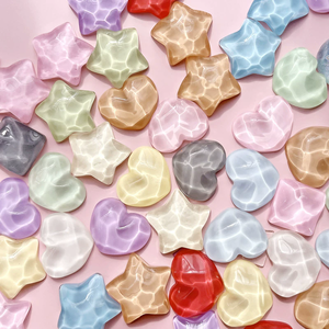 Abalorios de Corazón Irregulares con Ondas de Agua, Cabujones de Corazón para Manualidades y Scrapbooking - Product Image 3