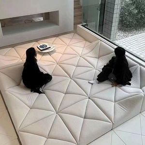 Dune reproduksi Sofa Modern kotak besar Modular kain berumbai spons Set Sofa apartemen Hotel Villa ruang keluarga - Product Image 2