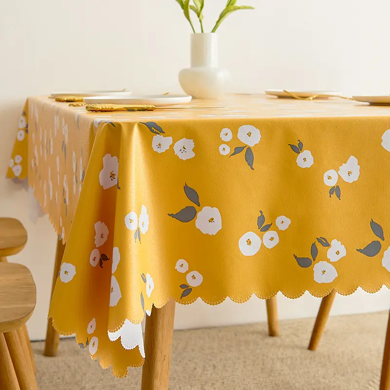 Modern pastoral waterproof table cloth pvc oil proof wash free desk table cloth table covers for home party