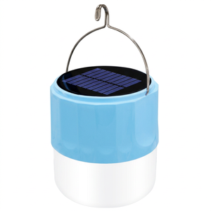 Lampe de camping d'urgence solaire LED rechargeable avec chargement USB intégré 100W, corps en PP D118mm, batterie 2400mAh, 3 niveaux de luminosité réglables - Product Image 5