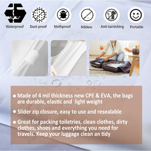 Mẫu miễn phí quần áo đồ lót bao bì Zip khóa túi CPE EVA nhiệm vụ nặng nề phân hủy sinh học in Nhựa Zip khóa bao bì túi - Product Image 5