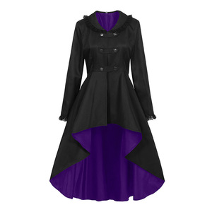 Costume <span class=keywords><strong>de</strong></span> cosplay Plague Doctor Echo, <span class=keywords><strong>manteau</strong></span> trench vintage à ourlet irrégulier long, en polyester, unisexe, pour soirée cosplay - Product Image 5