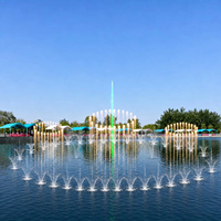 Système de fontaine à jets d'eau professionnelle pour piscine avec éclairage RGB/Laser, étanche IP68, garantie 5 ans, conception complète intégrée