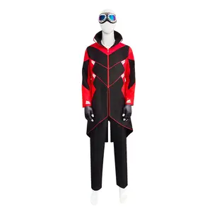 Disfraz de Cosplay del Dr. Ivo Eggman Robotnik, chaqueta, pantalones, guantes, gafas, Sonic 2
