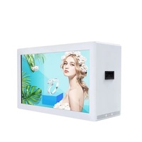 Écran LED transparent de 21,5 pouces, affichage numérique tactile à 10 points pour les magasins de détail avec animations et graphiques