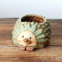Pot succulent hérisson émaillé au four en céramique Pot pour plantes succulentes