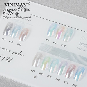 ชุดแต่งเล็บเอฟเฟกต์กระจกเงาเมจิกมิเรอร์ 24 สี ไม่ต้องล้าง ให้ความเงางาม - Product Image 1