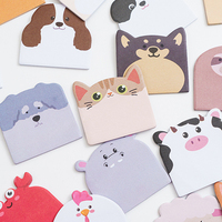 Notes autocollantes personnalisées en forme de dessin animé mignon, de forme spéciale, avec impression couleur, bloc-notes personnalisé