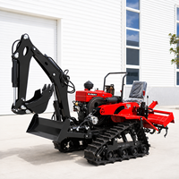 Traktor Mini Crawler 25hp 35hp 50hp dengan Excavator untuk Pertanian, Kebun, dan Rumah Kaca