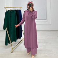 En promotion : Ensemble femme élégant et décontracté en dentelle et organza, chemise à manches longues avec col et cordon de serrage + pantalon large, couleur unie
