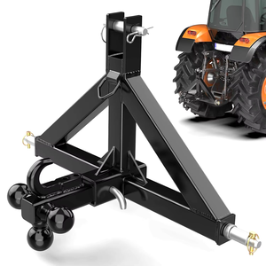 Receptor de <span class=keywords><strong>Enganche</strong></span> para <span class=keywords><strong>Remolque</strong></span> de 3 Puntos y 2 Pulgadas con Bola de <span class=keywords><strong>Remolque</strong></span> y Gancho, Accesorio de Barra de Tracción para Tractor de Alta Resistencia - Product Image 2