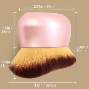 Pinceau auto-bronzant extra large pour <span class=keywords><strong>jambes</strong></span> et corps, pinceau plat à tête large de 75 mm pour le visage et le dos, utilisation humide/sèche - Rose doré - Product Image 2
