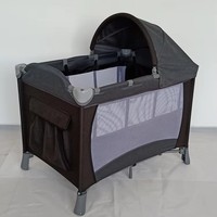 Lit de voyage pliable en métal de conception européenne, parc pour bébé portable, berceau pour chambre à coucher intérieure, crèche, camping en plein air