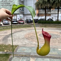Buatan Nepenthes hijau Faux plastik gantung Nepenthes bunga tanaman untuk Thanksgiving Hotel kantor dekorasi