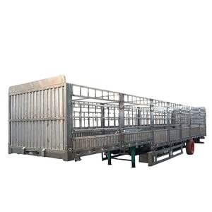 Semirremolque de 3 Ejes para Transporte de Animales, Ganado, Ovejas y Pollos, 60 Toneladas, con Barandas Laterales, Precio de Venta - Product Image 1