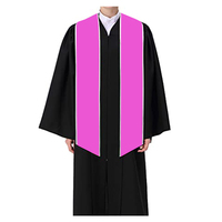 Étole de graduation en satin de polyester vierge personnalisable de 72 pouces avec bordure, vente en gros