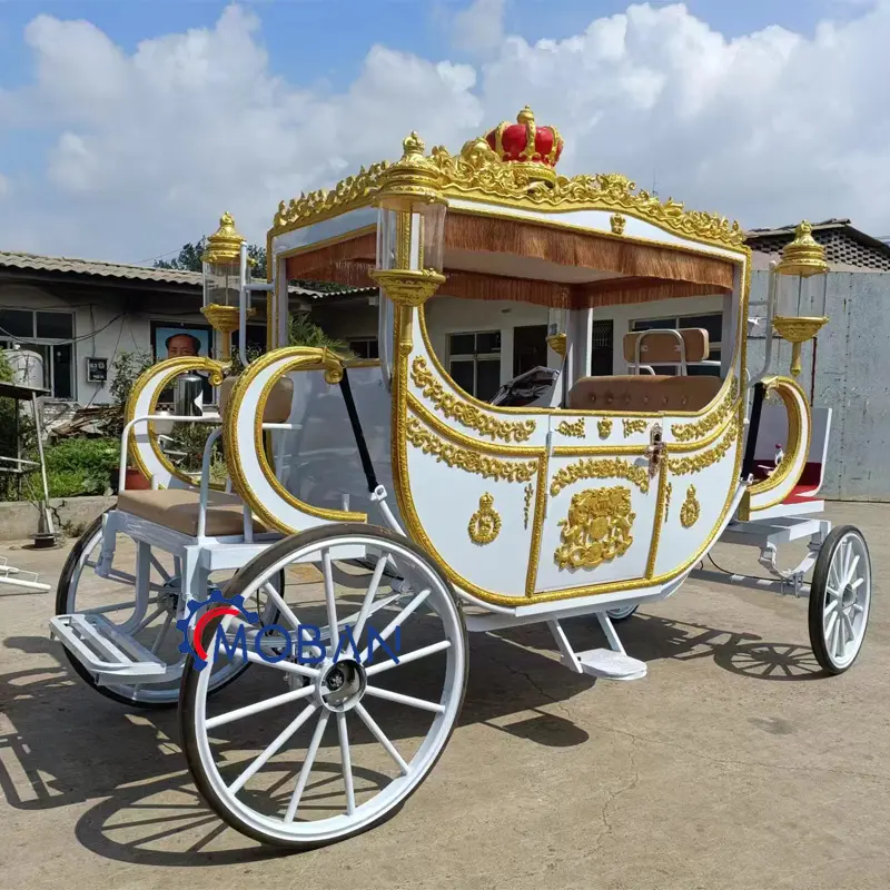 2024 Quality classical european princess horse carriage electric european royal horse carriage for wedding