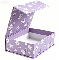 Boîte magnétique rigide en carton recyclable imprimée sur mesure, emballage de luxe en papier pour cosmétiques, maquillage, boîte cadeau avec couvercle magnétique