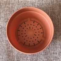 Pots de fleurs ronds en argile imités en plastique Dia.14.3cm pour bonsaïs succulents et petits