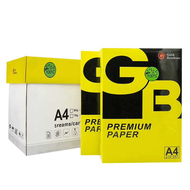 Oem Fabriek Dubbele Grad Een Gb Merk Kantoor Bond Papier Premium 100% Houtpulp 80gsm Wit A4 Kopieerpapier