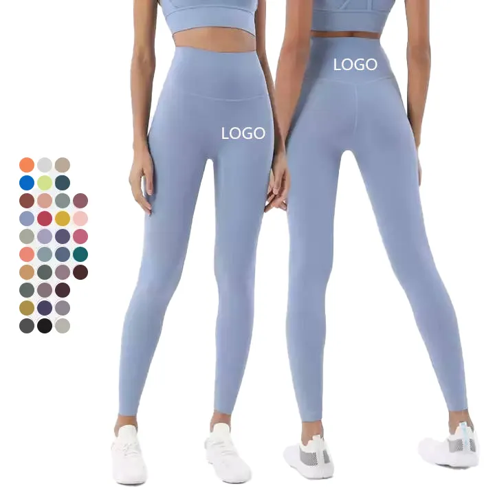 CK919 custom logo buttery soft High Waisted lulu align Yoga Leggings Women tight pants for Athletic Running Leggings