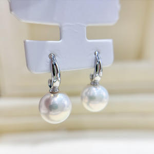 S925 Silver DIY <b>Pearl</b> Accessories Fashion Silver <b>Jewelry</b> Earrings with 8-13mm Round Beads 22180 Empty Earnail Tray - Product Image 3