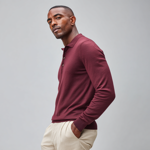 Maglione <span class=keywords><strong>Polo</strong></span> Elegante in <span class=keywords><strong>Lana</strong></span> da <span class=keywords><strong>Uomo</strong></span>, <span class=keywords><strong>Manica</strong></span> <span class=keywords><strong>Lunga</strong></span>, per Uso Casual Invernale, Traspirante e Caldo, Taglia XXL Personalizzabile - Product Image 1