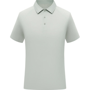 Unisex Breathable Nylon Polo Shirt Summer Workwear Short Sleeve Light Green - Product Image 4