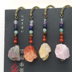 Marcapáginas <span class=keywords><strong>de</strong></span> Metal Vintage con Cristal <span class=keywords><strong>de</strong></span> Cuarzo Natural en Bruto, Artesanía con Piedras Curativas, Marcapáginas para Mujeres, Estudiantes, Maestras, Amigas, Regalo - Product Image 5