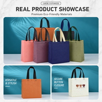 Sac de courses durable et réutilisable en non-tissé Spunbond, avec poignées, motif géométrique, pour événements, marquage de boutique et supermarchés modernes